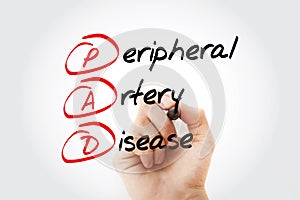PAD - Peripheral Artery Disease acronym