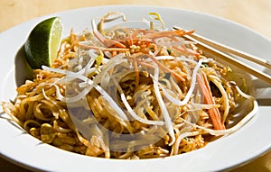 Pad Thai Lime and Chopsticks