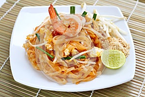 Pad thai shrimp.