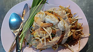 Pad Thai with shrimp, Thai food