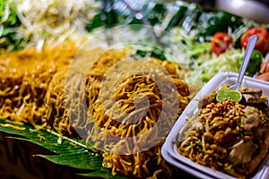 Pad Thai on street stall in Thailand