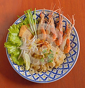 Pad thai ; Thai food isolated on a background