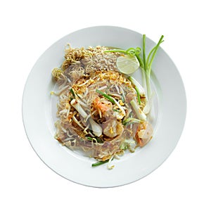 Pad Thai, Thailand's national dishes, stir-fried rice noodles.