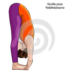 Padahastasana. Gorilla pose