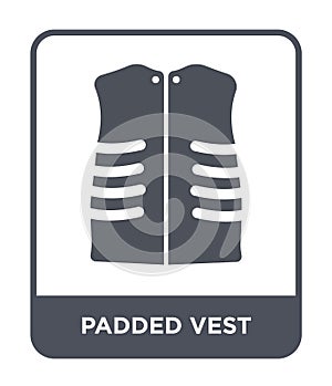 padded vest icon in trendy design style. padded vest icon isolated on white background. padded vest vector icon simple and modern