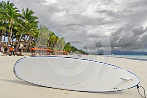 Paddle board in Boracay white beach