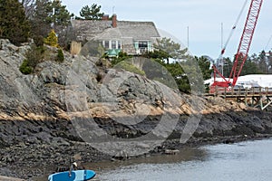 Paddle Boarder at low tide