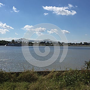 paddle boat in the Mississippi River