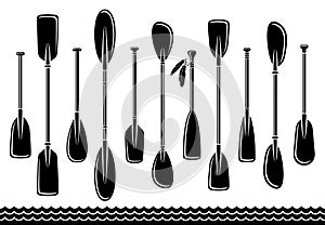 Paddle set. Vector