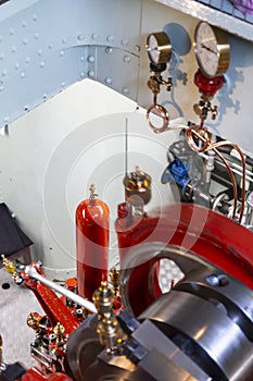 Paddle steamer Loetschberg machine room