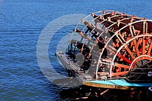 Paddle wheel on boat
