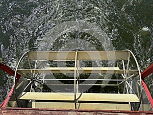 Paddle Wheel on a Steamboat on Canyon Lake in Arizona photo