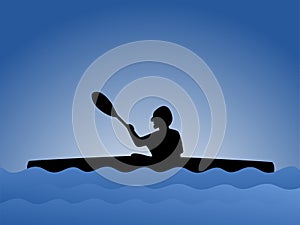 Paddler in kayak