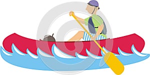 Paddler in a kayak