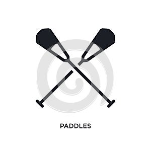 paddles isolated icon. simple element illustration from nautical concept icons. paddles editable logo sign symbol design on white