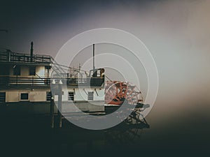 Paddlewheeler in the Mist