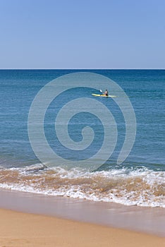 Paddling Kayak Beautiful Beach