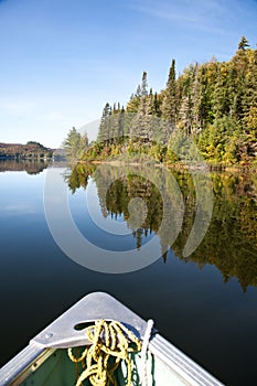 Paddling on the lake