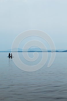 Paddling in the north sea