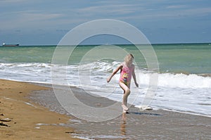 Paddling by the shoreline