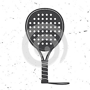 Padel tennis racket icon. Vector illustration.