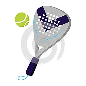 padel tennis sport ball and racket