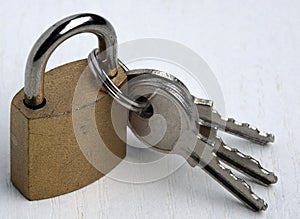 Padlock with 3 kays photo