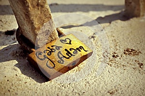 Padlock on the bridge, luckily with the names