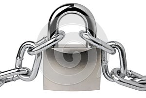 Padlock and a chain