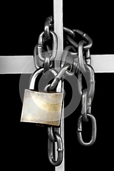 Padlock and chain