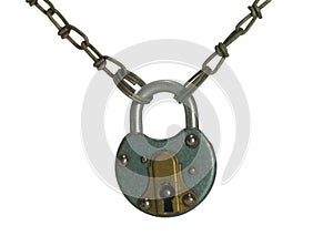 Padlock with chain