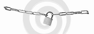 Padlock with clipping path