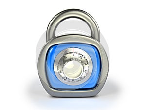 Padlock with combination lock