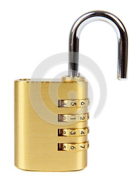 Padlock with combination lock