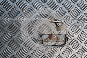 Padlock on door