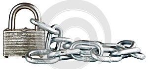 Padlock with Hardened Steel Chain