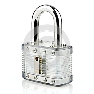 Padlock icon isolated on white background photo