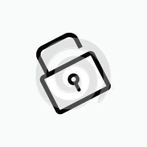 Padlock Icon. Universal Interface Element, Unlocked Sign and Secure Symbol .