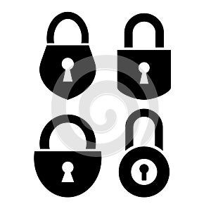 Padlock icons set