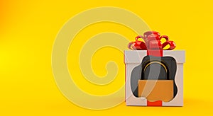 Padlock inside gift