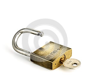 Padlock and key