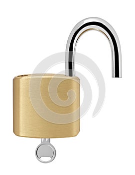 Padlock with key photo