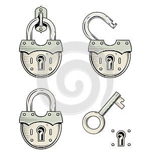Padlock with key