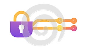 Padlock with Keys, Security and Access Control Vector, vector design Generative AI