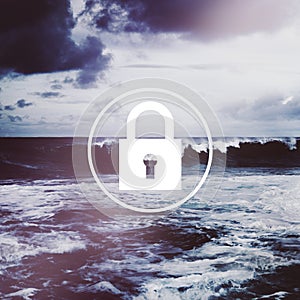 Padlock Network Security System Password Privacy Concept