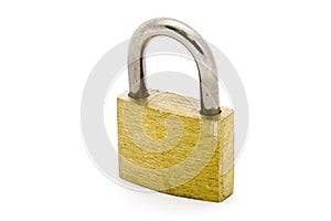 Padlock over white