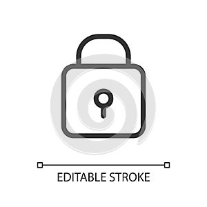 Padlock pixel perfect linear ui icon