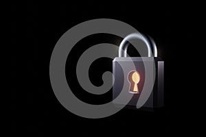 padlock render 3D