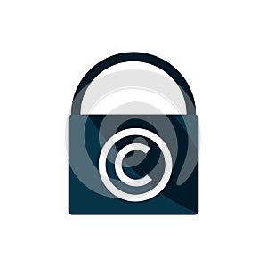 Padlock secure property intellectual copyright icon