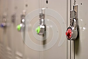 Padlock Security on a School Locker